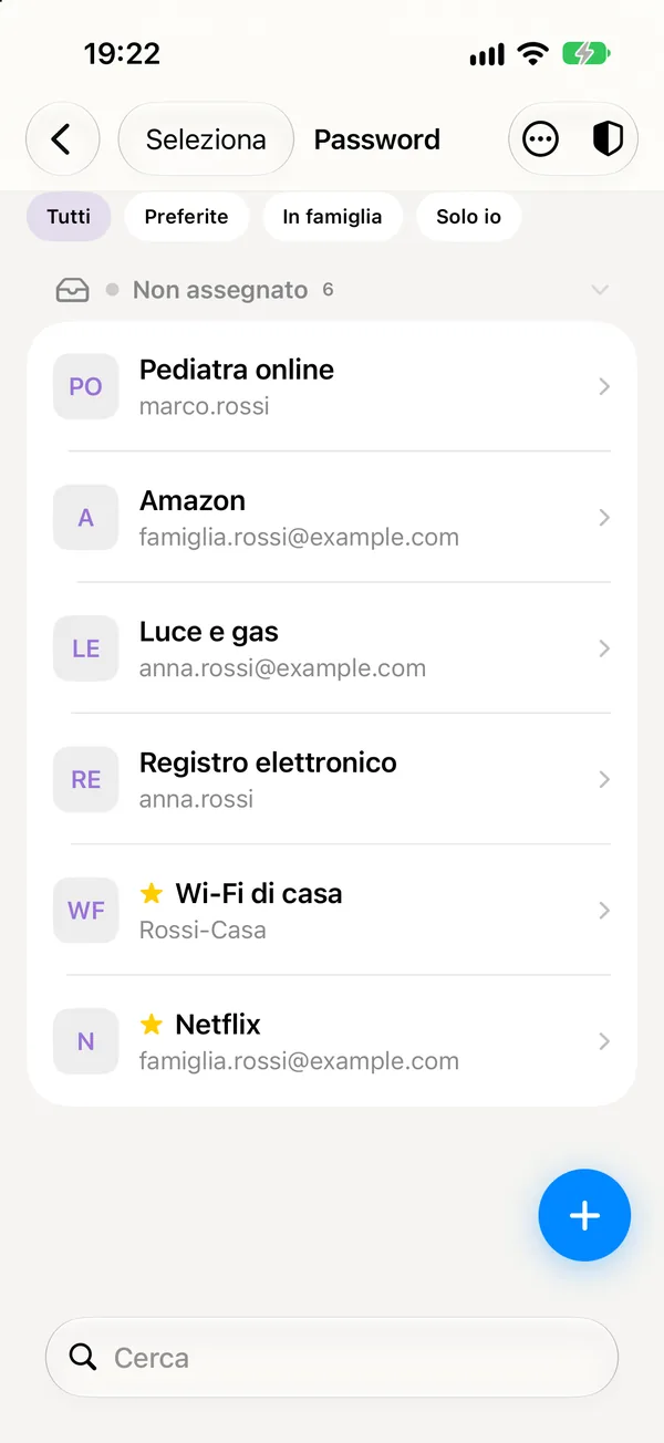 Le password di famiglia