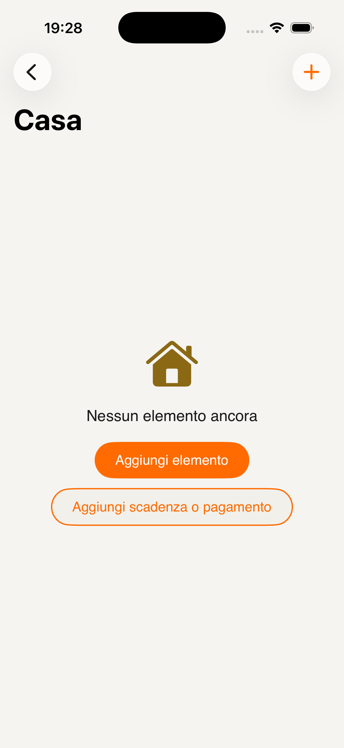 Sezione Casa vuota