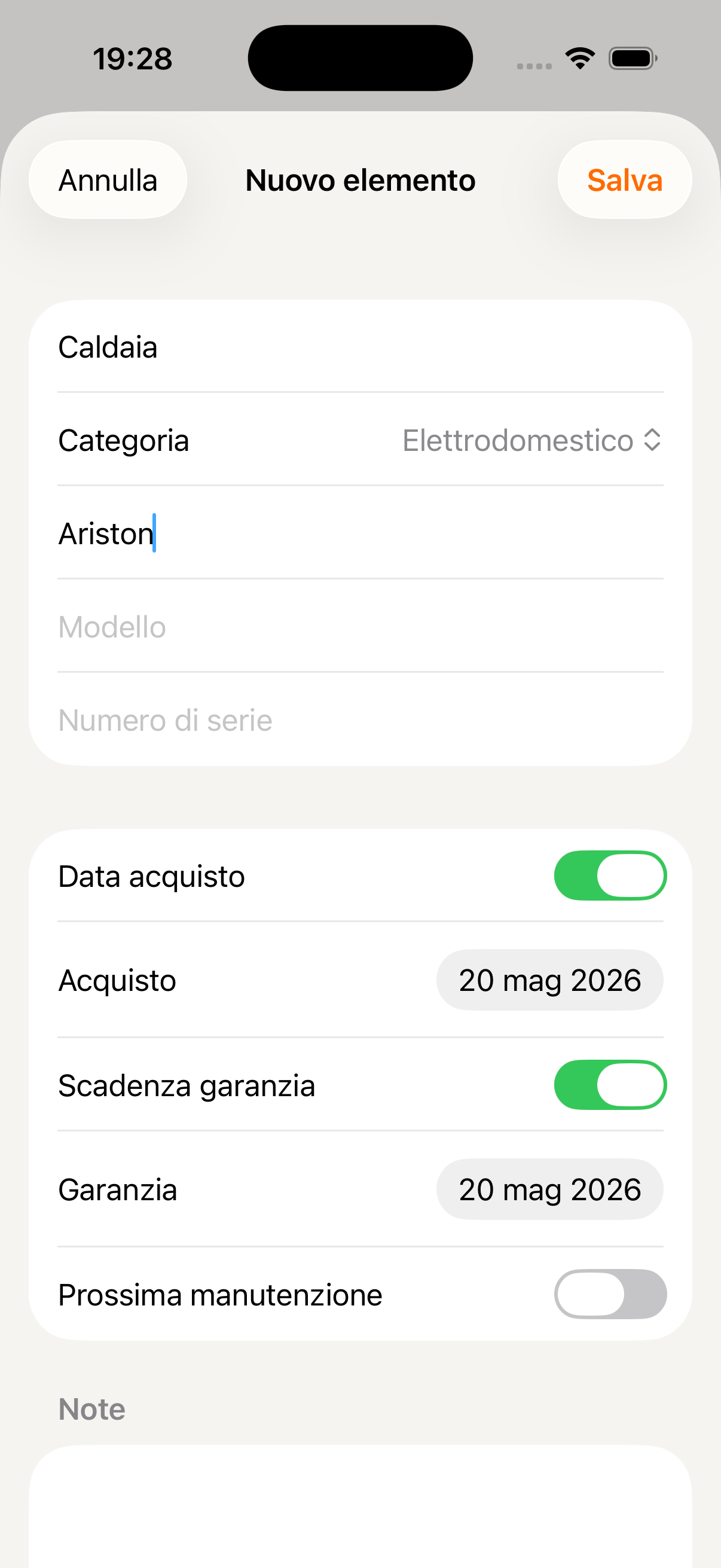 Nuovo elemento casa