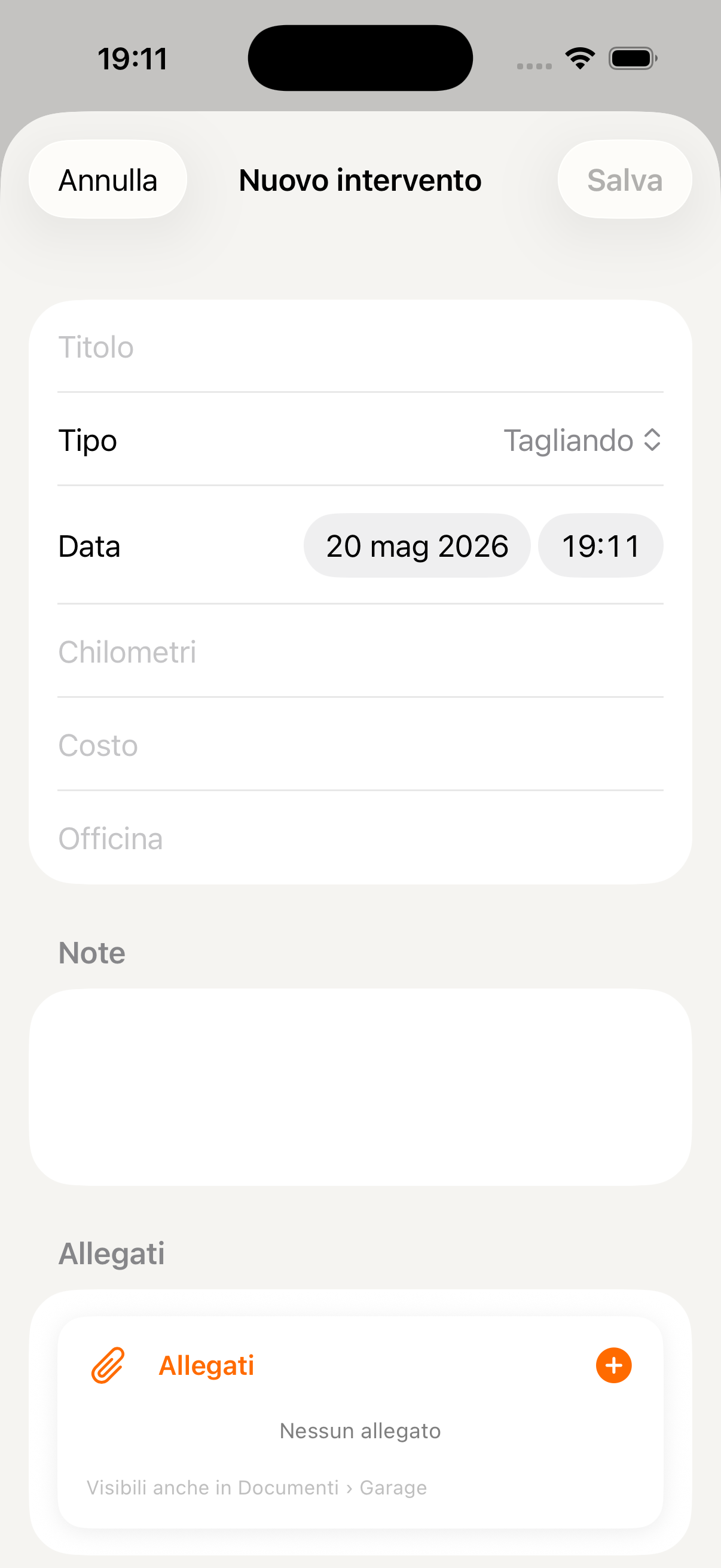 Nuovo intervento