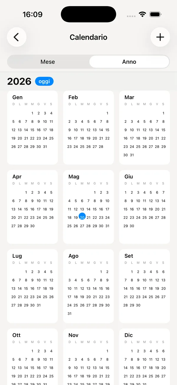 Calendario di famiglia condiviso