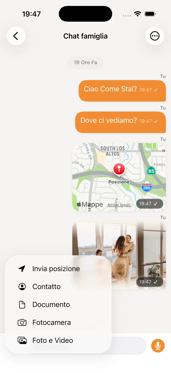 Chat di famiglia cifrata end-to-end