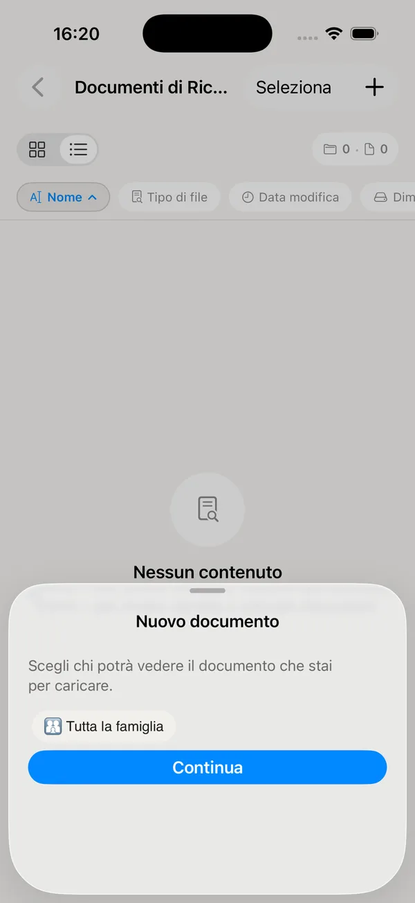 Documenti di famiglia cifrati