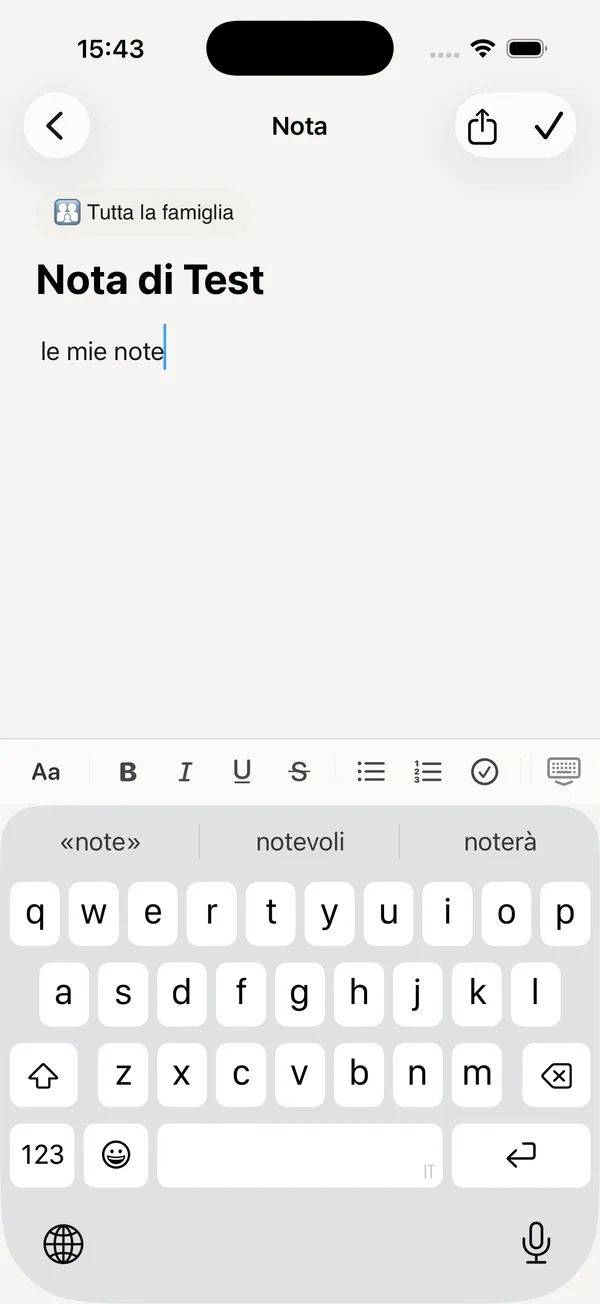 Note di famiglia cifrate