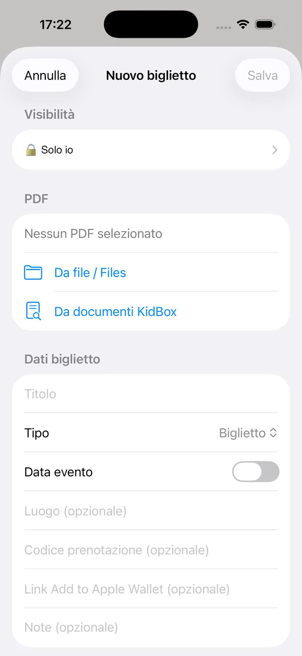 Wallet: biglietti, carte fedeltà e documenti