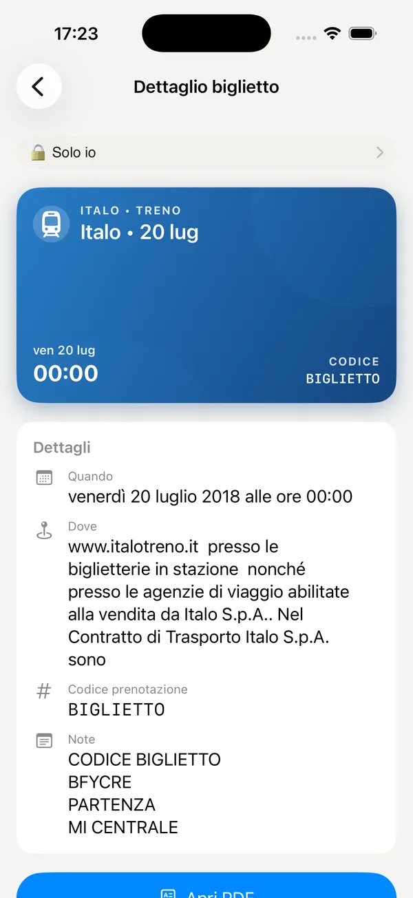 Wallet: biglietti, carte fedeltà e documenti